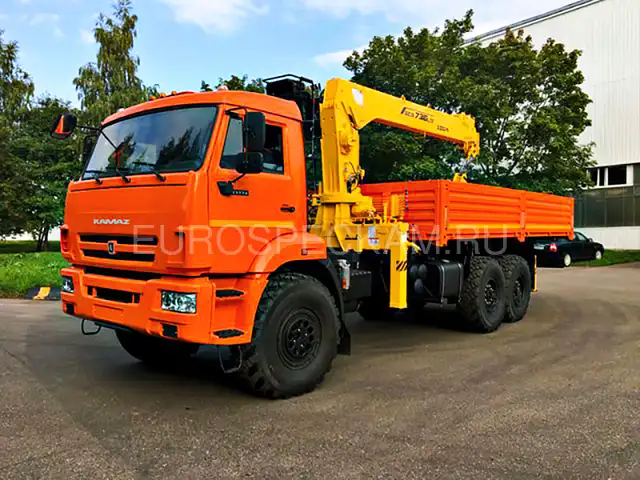 КАМАЗ 43118 бортовой с КМУ Soosan SCS 736 L2