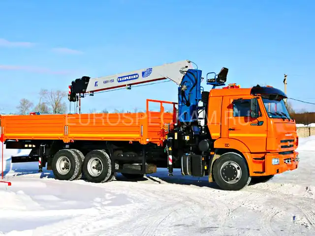 КАМАЗ 65115 бортовой с КМУ Галичанин КМУ-150 КАМАЗ 65115 бортовой с КМУ Галичанин КМУ-150