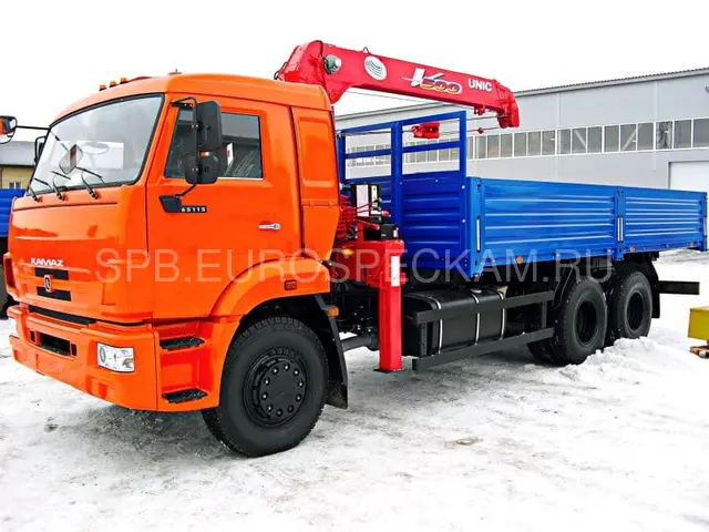 КАМАЗ 65115 бортовой с КМУ UNIC URV 504