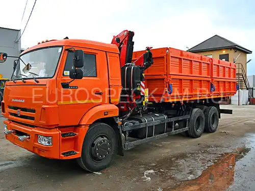КАМАЗ 65115 самосвал с КМУ Fassi F155A.0.23 КАМАЗ 65115 самосвал с КМУ Fassi F155A.0.23