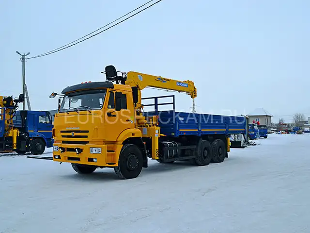 КАМАЗ 6520 бортовой с КМУ Soosan SCS 736 L2 КАМАЗ 6520 бортовой с КМУ Soosan SCS 736 L2