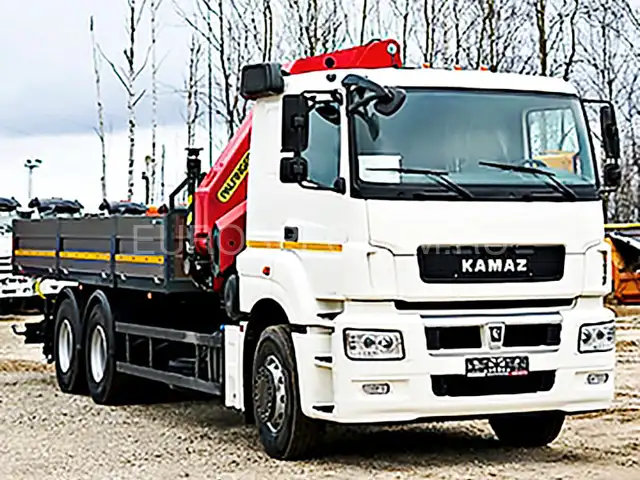 КАМАЗ 65207 бортовой с КМУ Инман ИМ 320